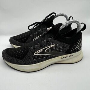 Brooks Levitate StealthFit 5 Womens Running Shoes Black White Sneakers Size 6